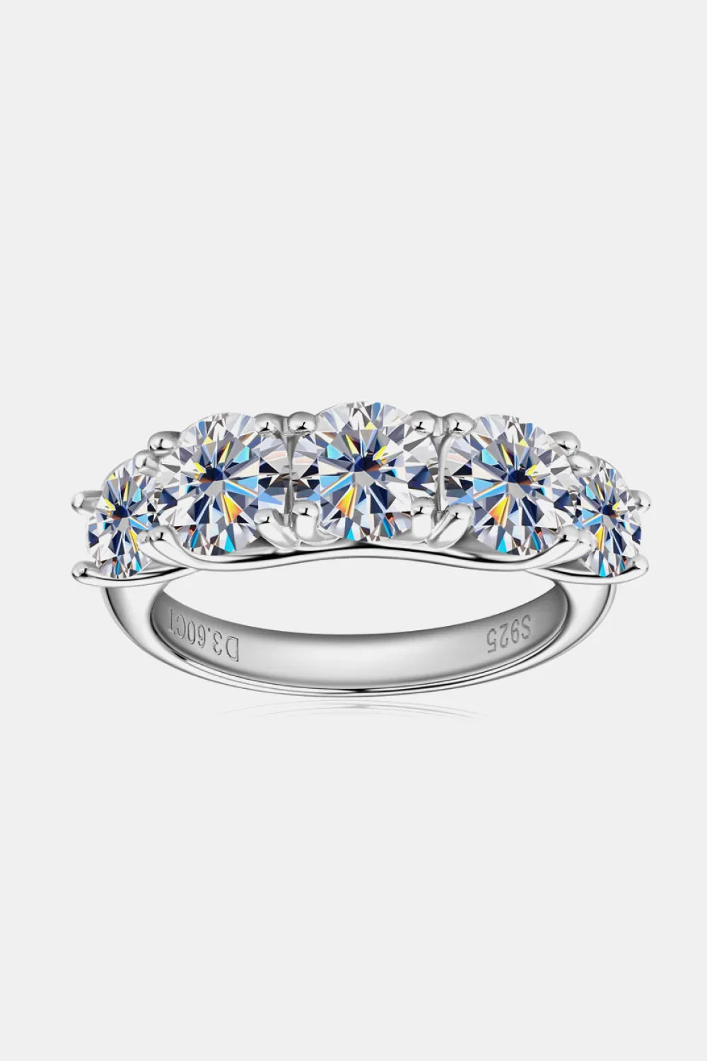 Moissanite Ring Giulia - 1 Carat Sterling Silver Delicate Women's Ring Velanci