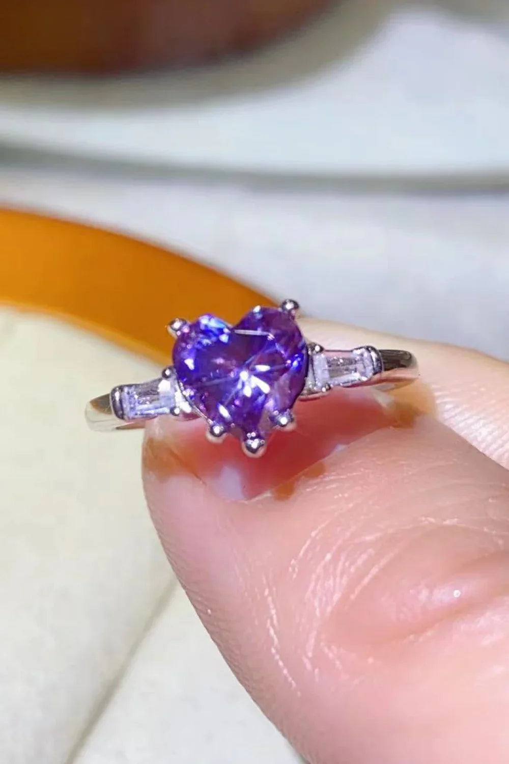 1 Carat Moissanite Heart Ring Alessandra - Coastal Elegance Women's Ring Velanci