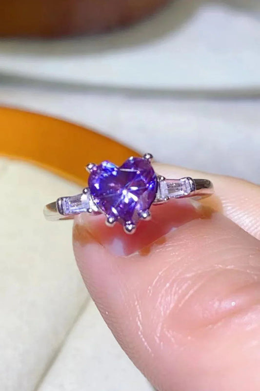 1 Carat Moissanite Heart Ring Alessandra - Coastal Elegance Women's Ring Velanci