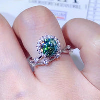 1 Carat Moissanite Platinum-Plated Ring Sofia - Daily Shine Women's Ring Velanci
