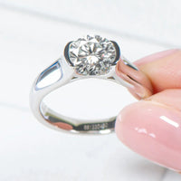 Ring Alessia - 2 Carat Moissanite, Platinum-Plated Women's Ring Velanci