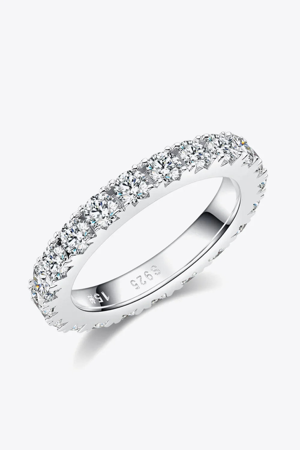 2.3 Carat Moissanite Eternity Ring Giulia - Sterling Silver Women's Ring Velanci