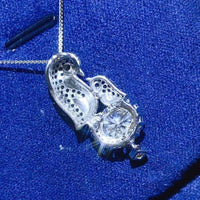 2 Carat Moissanite Necklace - Sterling Silver Setting Velanci