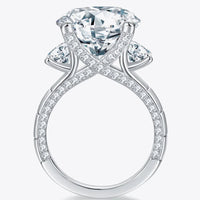 Ring Alessia - 8.6ct Moissanite, Platinum-Plated, Silver 925 Women's Ring Velanci