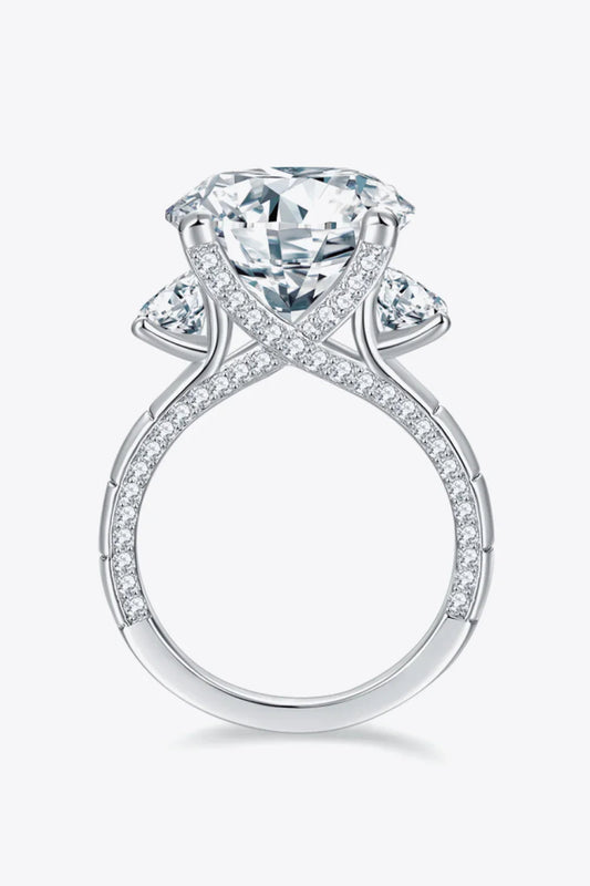 Ring Alessia - 8.6ct Moissanite, Platinum-Plated, Silver 925 Women's Ring Velanci