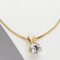 Coastal 1 Carat Moissanite Pendant Necklace - Minimalist Velanci