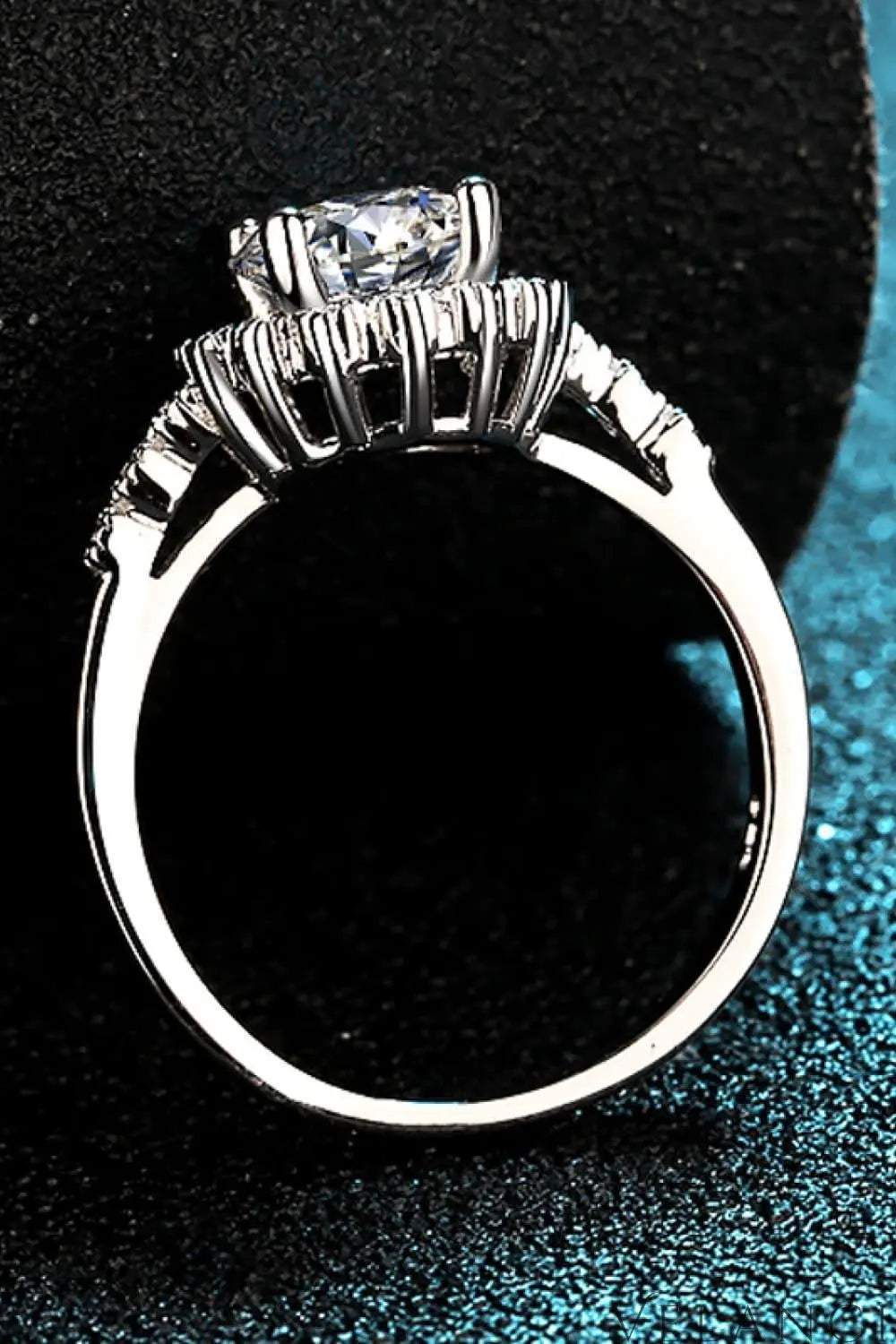 1 Carat Moissanite Halo Ring Valentina - Coastal Sparkle Women's Ring Velanci