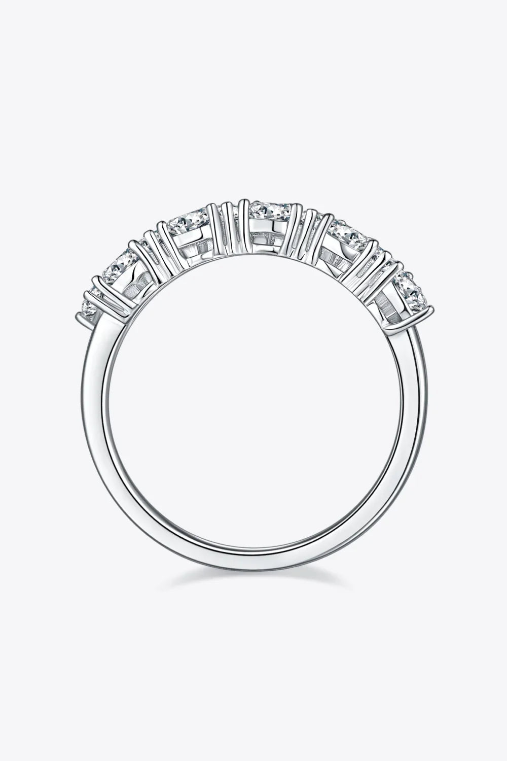 1 Carat Moissanite Half-Eternity Ring Alessia - Classic Women's Ring Velanci