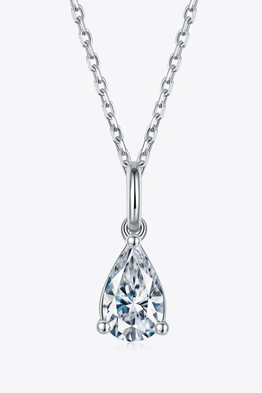 1 Carat Moissanite Sterling Silver Necklace Velanci
