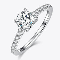 Moissanite Ring Lucia - Delicate Solitaire Sparkle Women's Ring Velanci