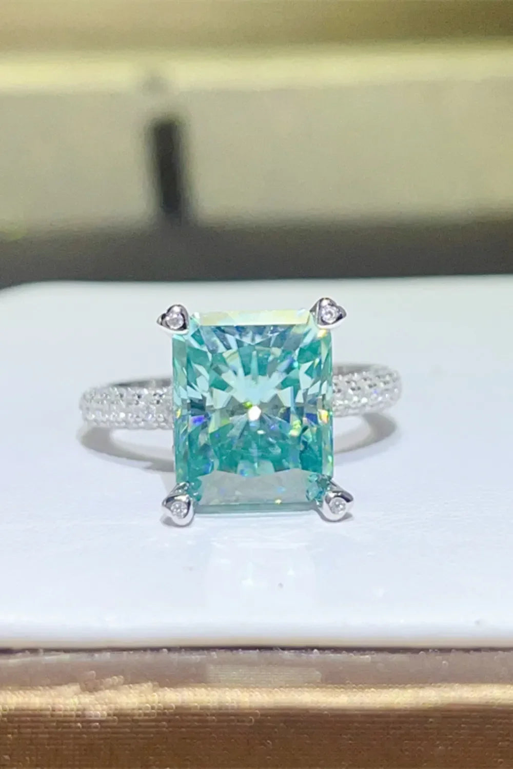 Moissanite Ring Giovanna - 5 Carat Sterling Silver Women's Ring Velanci