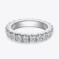 Sterling Silver Moissanite Eternity Ring Giada - Dainty Band Women's Ring Velanci