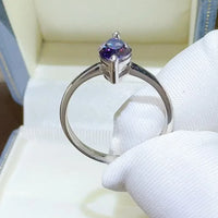 Ring Isabella - 2-Carat Moissanite, Platinum-Plated Silver Women's Ring Velanci