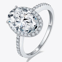 4.5 Carat Moissanite Halo Ring Giulia - Minimalist Sparkle Women's Ring Velanci