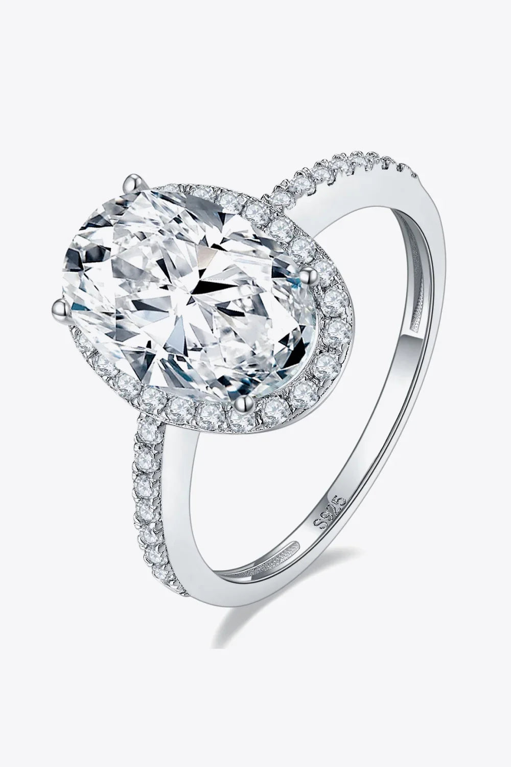 4.5 Carat Moissanite Halo Ring Giulia - Minimalist Sparkle Women's Ring Velanci