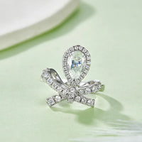 Moissanite Ring Elena - 1 Carat Sterling Silver Band Women's Ring Velanci