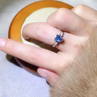1 Carat Moissanite Heart Ring Chiara - Seaside Sparkle Women's Ring Velanci