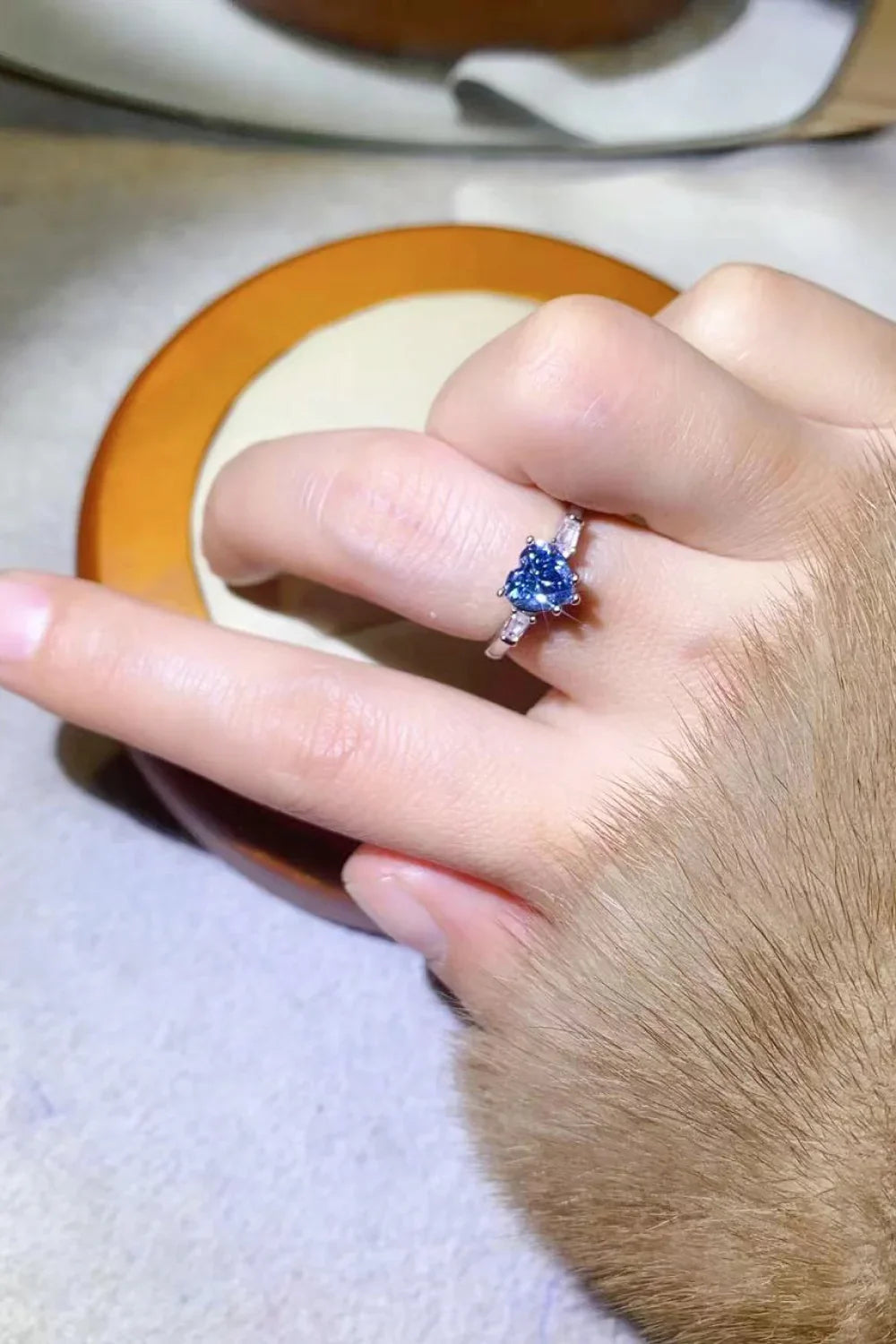 1 Carat Moissanite Heart Ring Chiara - Seaside Sparkle Women's Ring Velanci