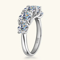 Moissanite Ring Giulia - 1 Carat Sterling Silver Delicate Women's Ring Velanci