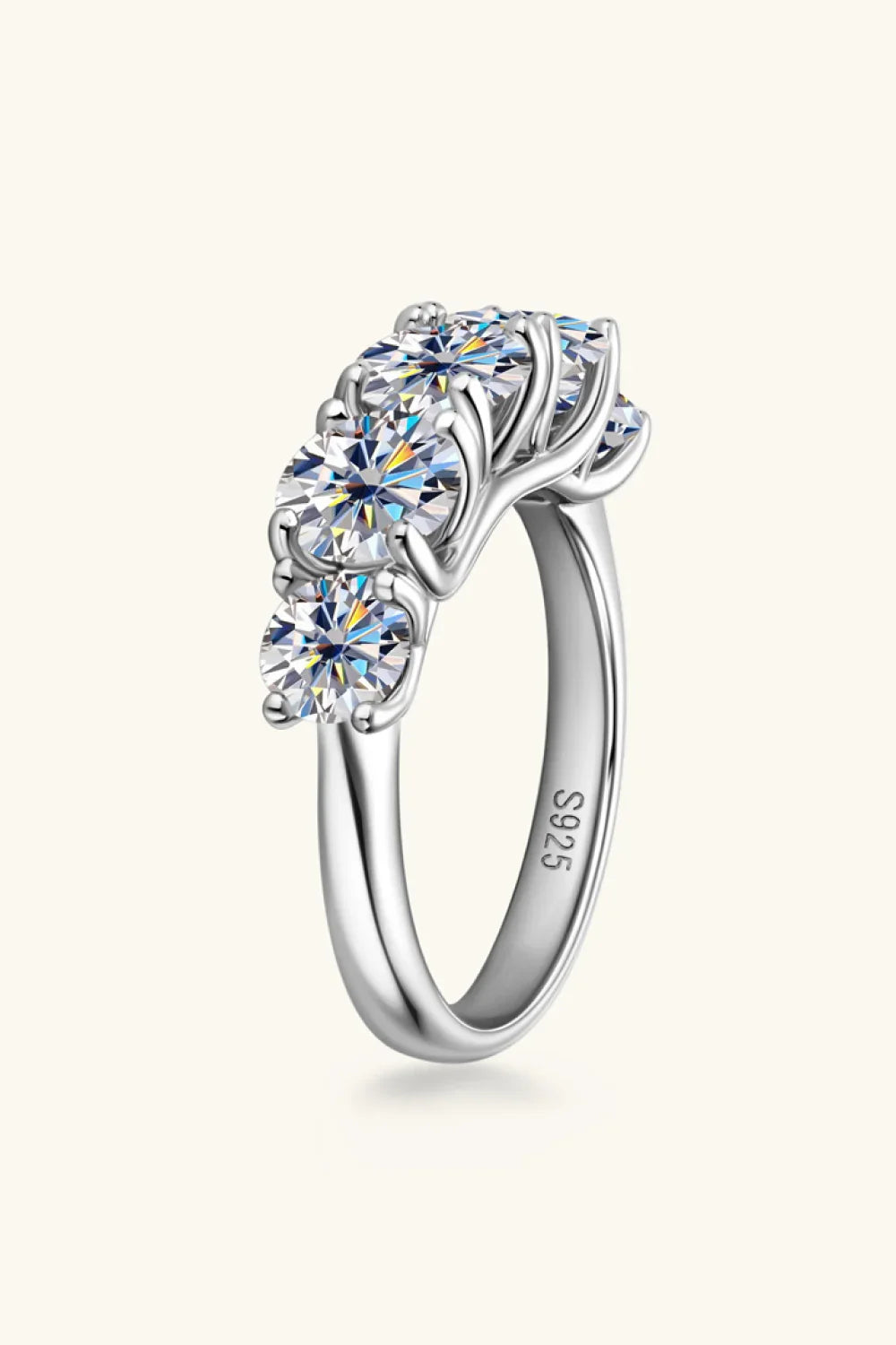 Moissanite Ring Giulia - 1 Carat Sterling Silver Delicate Women's Ring Velanci