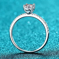 1 Carat Moissanite Silver Ring Elena - Timeless Sparkle Women's Ring Velanci