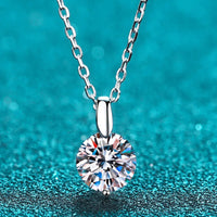 Coastal 2 Carat Moissanite Necklace - Sterling Silver Shine Velanci