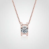 Moissanite Sterling Silver Necklace - Coastal Sparkle Velanci