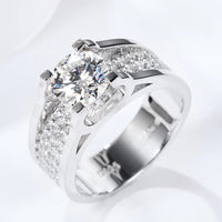 Moissanite Ring Arianna - 1 Carat Sterling Silver Finish Women's Ring Velanci