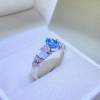 Ring Alessia - 1 Carat Moissanite Sterling Silver Ring Women's Ring Velanci