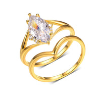 Ring Set Giovanna - 2 Carat Moissanite Sterling Silver Women's Ring Velanci