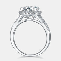 3 Carat Moissanite Halo Ring Giulia - Bold Center Sparkle Women's Ring Velanci