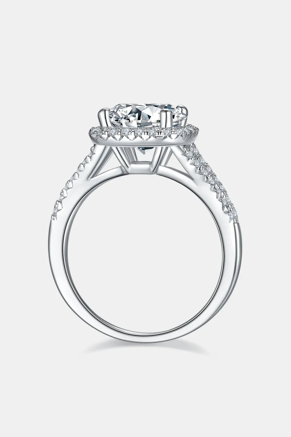 3 Carat Moissanite Halo Ring Giulia - Bold Center Sparkle Women's Ring Velanci