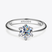 1 Carat Moissanite Ring Bianca - Sleek Minimalist Sparkle Women's Ring Velanci