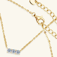 Moissanite Necklace - 18K Plated Sterling Silver Sparkle Velanci