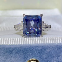 5 Carat Platinum Moissanite Ring Carina - Coastal Gleam Women's Ring Velanci