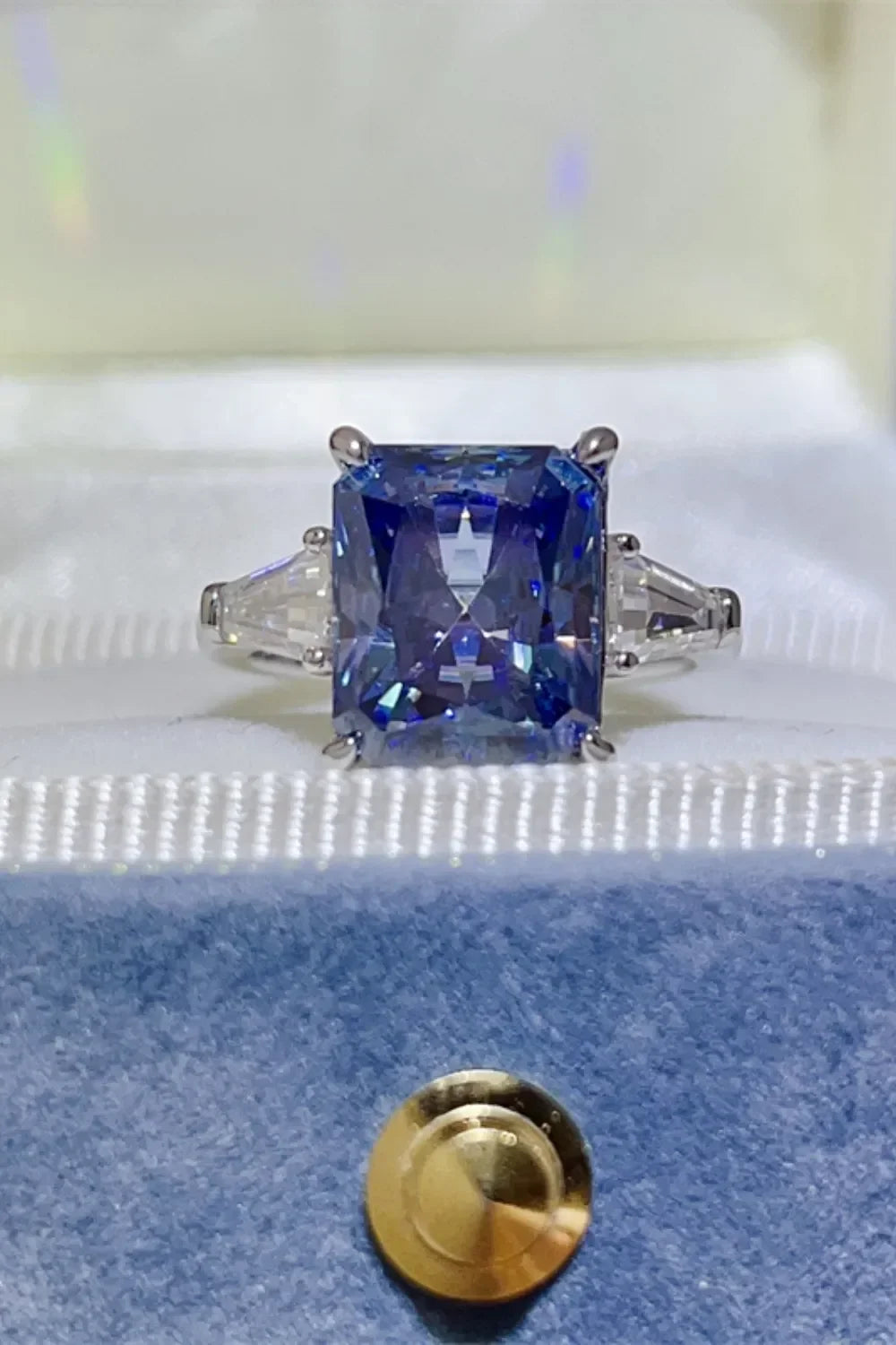 5 Carat Platinum Moissanite Ring Carina - Coastal Gleam Women's Ring Velanci