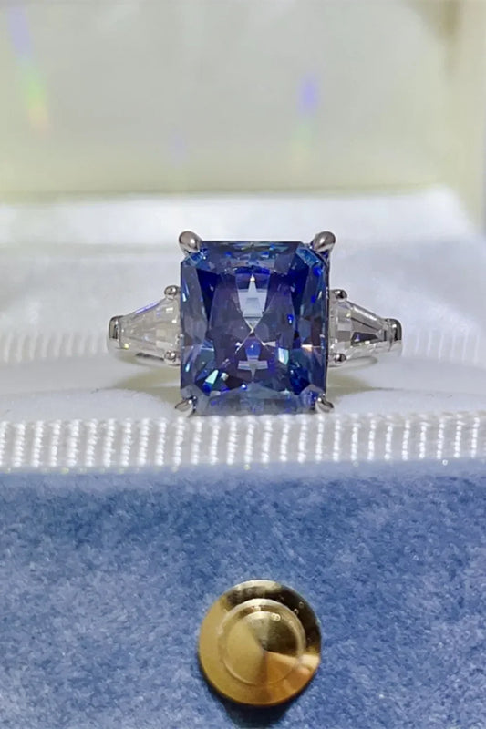 5 Carat Platinum Moissanite Ring Carina - Coastal Gleam Women's Ring Velanci