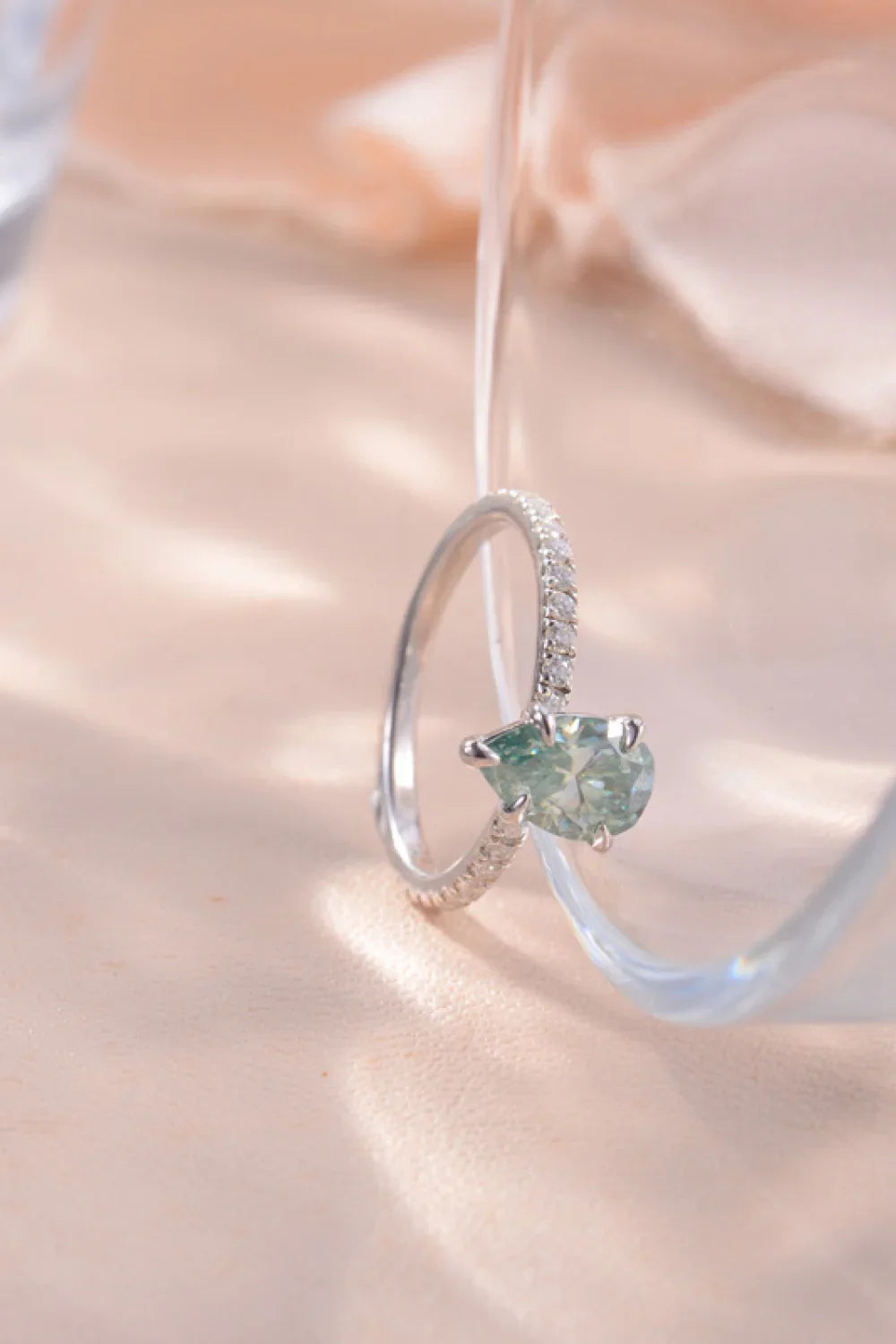 Ring Isabella - 1.5ct Teardrop Moissanite Sterling Silver Women's Ring Velanci