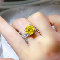 Ring Amelia - Five Carat Moissanite Sterling Silver Women's Ring Velanci