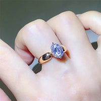 Ring Alessia - 2 Carat Moissanite Sterling Silver Band Women's Ring Velanci