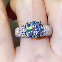 Ring Giulia - 3 Carat Moissanite Silver Ring Shine Women's Ring Velanci