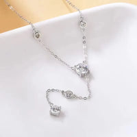 1.5 Carat Moissanite Sterling Silver Necklace Brilliance Velanci