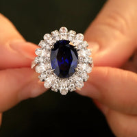 Ring Alessia - 5 Carat Lab-Grown Sapphire Flower Gleam Women's Ring Velanci