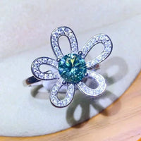 Ring Giulia - 1 Carat Moissanite, Open Flower Design Women's Ring Velanci