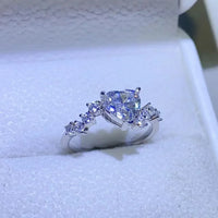 Ring Giulietta - 1 Carat Moissanite, Sterling Silver Sparkle Women's Ring Velanci