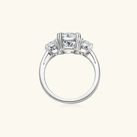 Moissanite Ring Giulia - 3.5 Ct Center Stone Sterling Silver Women's Ring Velanci