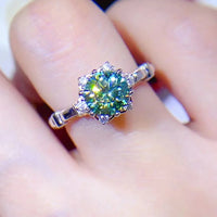 1 Carat Moissanite Ring Giovanna - Sterling Shine Women's Ring Velanci