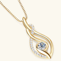 Moissanite Sterling Silver Necklace - Everyday Shine Velanci