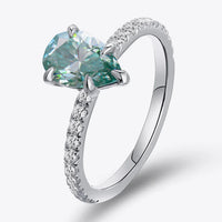 Ring Isabella - 1.5ct Teardrop Moissanite Sterling Silver Women's Ring Velanci