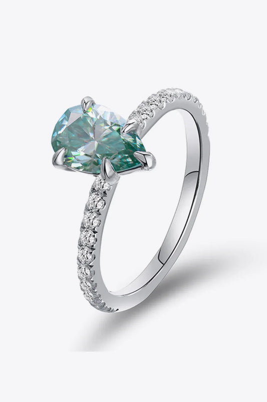 Ring Isabella - 1.5ct Teardrop Moissanite Sterling Silver Women's Ring Velanci